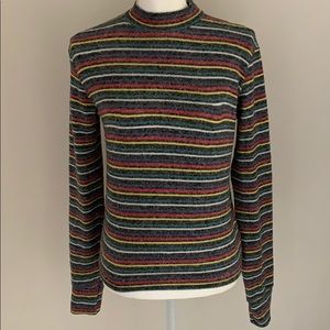 Tight Fitted Striped Long Sleeve Tee